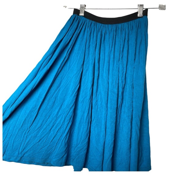 4/$25 Rose Bleu Blue Midi Skirt Girls Size 12 Flowy Elastic Waistband Comfy - Picture 3 of 5